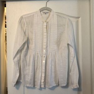 CAbi While cotton button up shirt